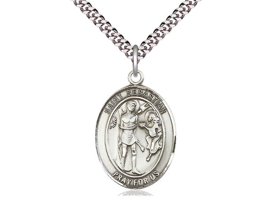 St. Sebastian medal necklace for veterans — patron of soldiers and endurance