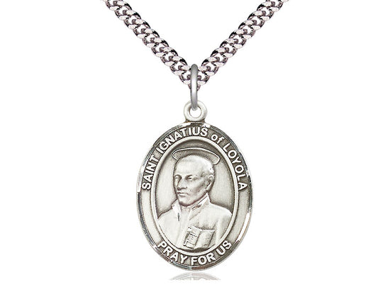 St. Ignatius of Loyola medal necklace — patron of veterans in transition